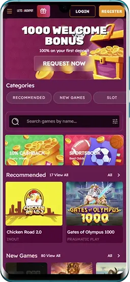 Installeer de LetsJackpot Casino-app op je telefoon